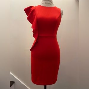 Gianni Bini Women’s Red Ruffle Onessa Mini Dress Size small NEW $129